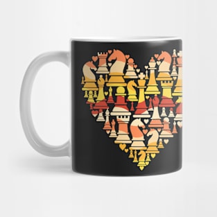 Colorful Chess Heart Mug